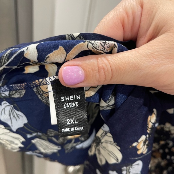 SHEIN Curve Lace & Floral Tie-Back Romper | 2XL - Picture 9 of 9